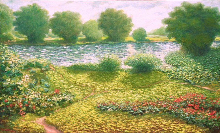 Dong Mo Lake, 157x257cm, Oil on canvas, 2012-2013